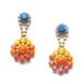 Custom Color Large Ombre Crystal Chandelier Earrings