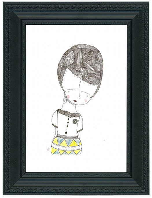 Fanciful Lady Print.