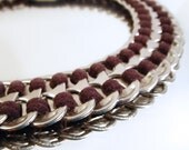 Upcycled Soda Pop Tab and Soft Purple Tee-Shirt Necklace