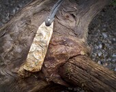 Bronze Wood Grain ingot pendant