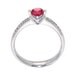 SOLO 0.53 carat Deep Rose Spinel Ring, 14k white gold ring, Unique Diamond Solitaire Engagement Ring,  Arosha Italian Fine Jewelry