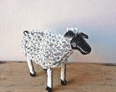 Vintage Beaded and Wire Sheep