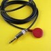 Red Contact Microphone With 2 Metre Lead