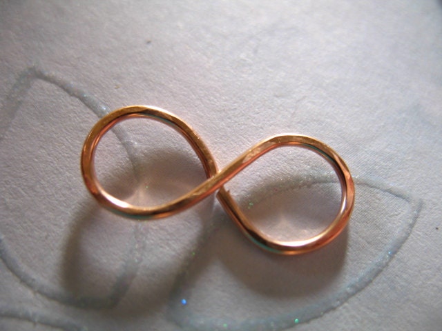 Shop Sale.. Rose Gold INFINITY  Links Connectors Pendant Charm, 14k Rose Gold Filled, LARGE, 1 pc, 20.5x9.5 mm, love brides n37 rg