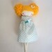 Pipa rag doll -  plush toy cloth art doll polka dots dress