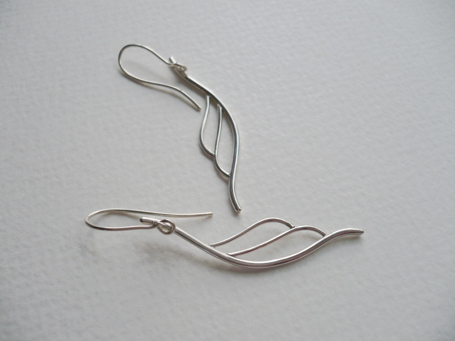Wing Earrings. Sterling Silver - Made to Order