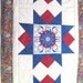 Patriotic Quilted  table runner Land of liberty Stars