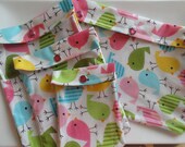Clear Pocket Pouch Collection 4 Sizes Travel Carry On Airport Friendly Toiletries Diaper Bag Cosmetics School Supplies - You Choose Fabric