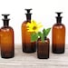 Vintage Brown Glass Bottle Collection - Set of 4