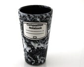 Teacher or graduation gift notebook tumbler or vase can be personalized
