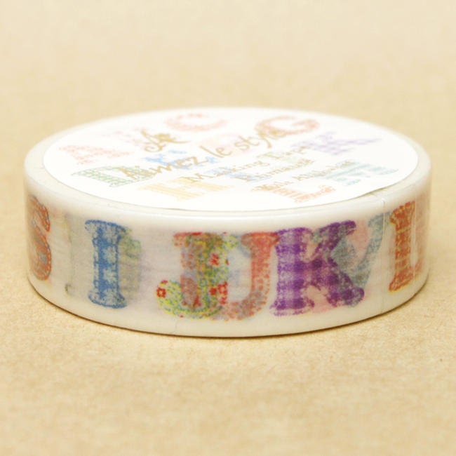 Aimez Washi Masking Tape - Quilted Alphabet