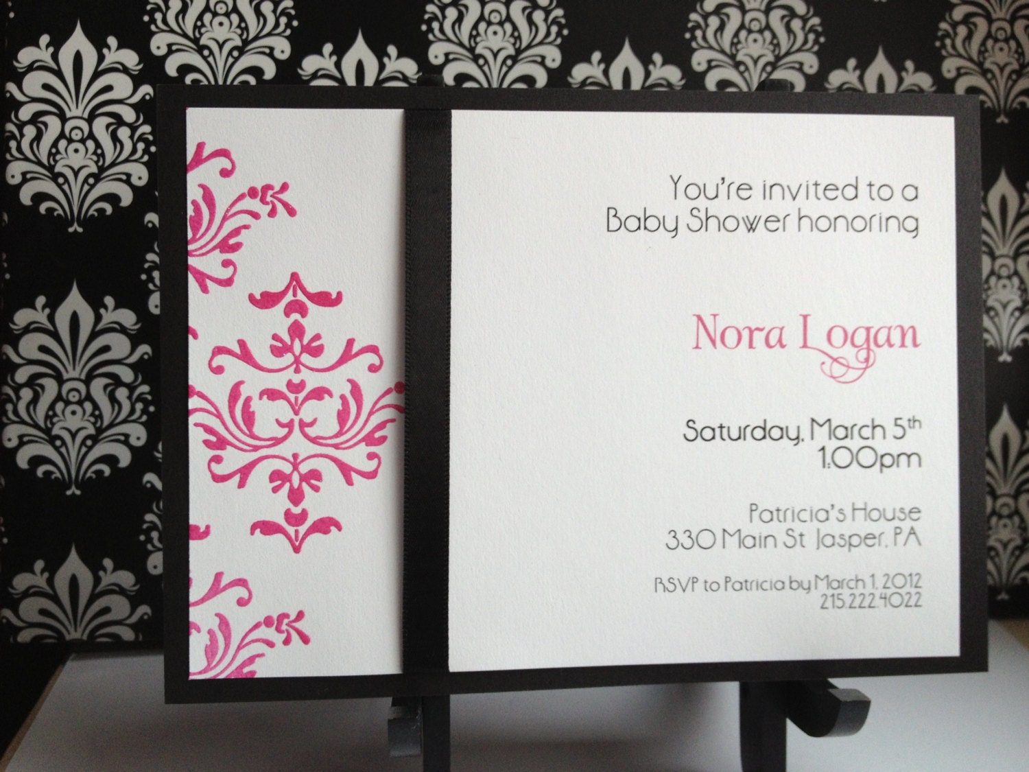 Brocade shimmer invitation
