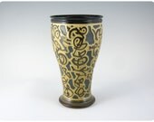Etched Porcelain Pilsner Beer Glass