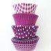 Assorted Bright Purple Cupcake Liners (40)