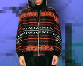 Striped Wool Bomber