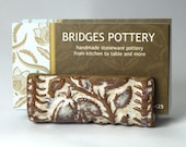 Bridges Pottery- Business card holder -In Stock- Ships Now-