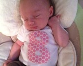 NEW fabric choices- Initial Onesie for boy or girl- FREE SHIPPING when you order any 3 or more onesies/tshirts from my shop