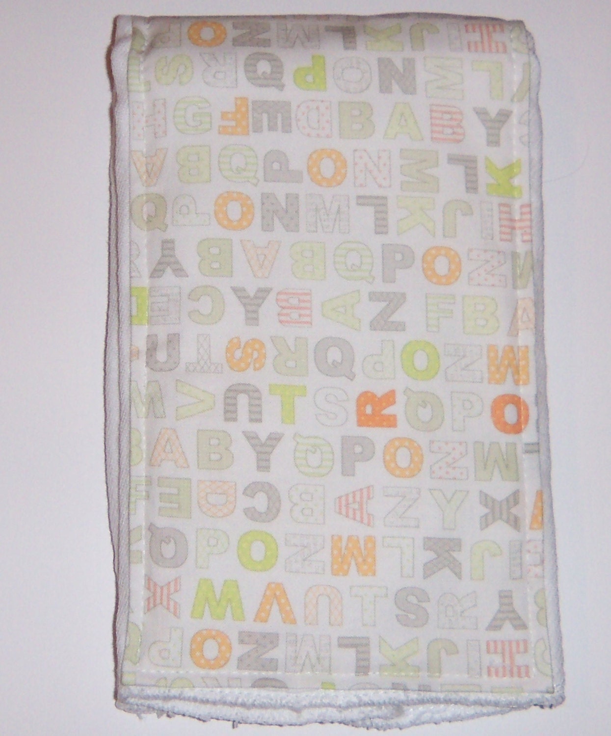 Burp Cloth- Neutral ABC's