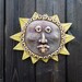 Ceramic Stoneware Decorative Sun Garden Art
