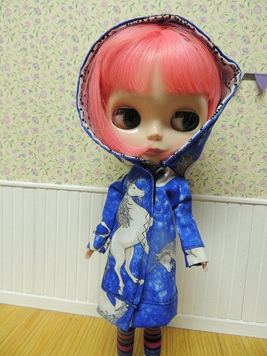 ooak Unicorn Hoodie for Blythe