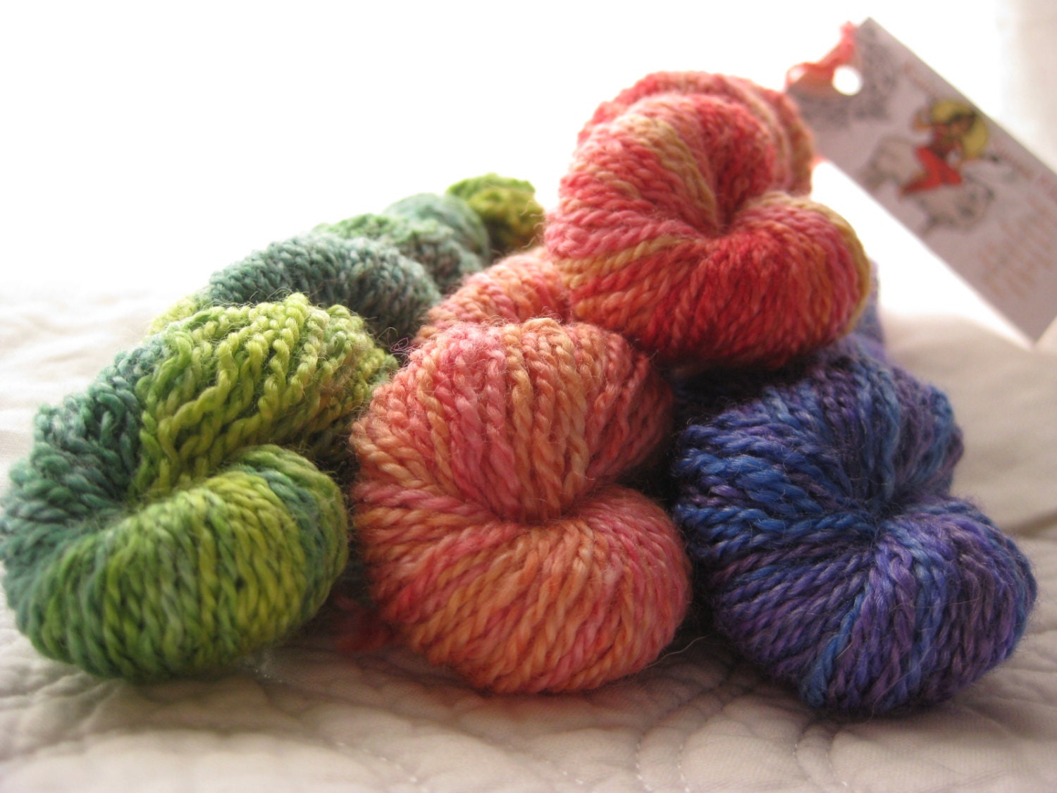 Barn Raiser Mini Skein: Flower Garden Ombres, Softer colors on Khazana