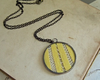 Sunshine Vintage Collar Handstitched Necklace Jewelry