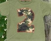 CAMO 2 army green birthday party shirt ...  boys 2nd birthday