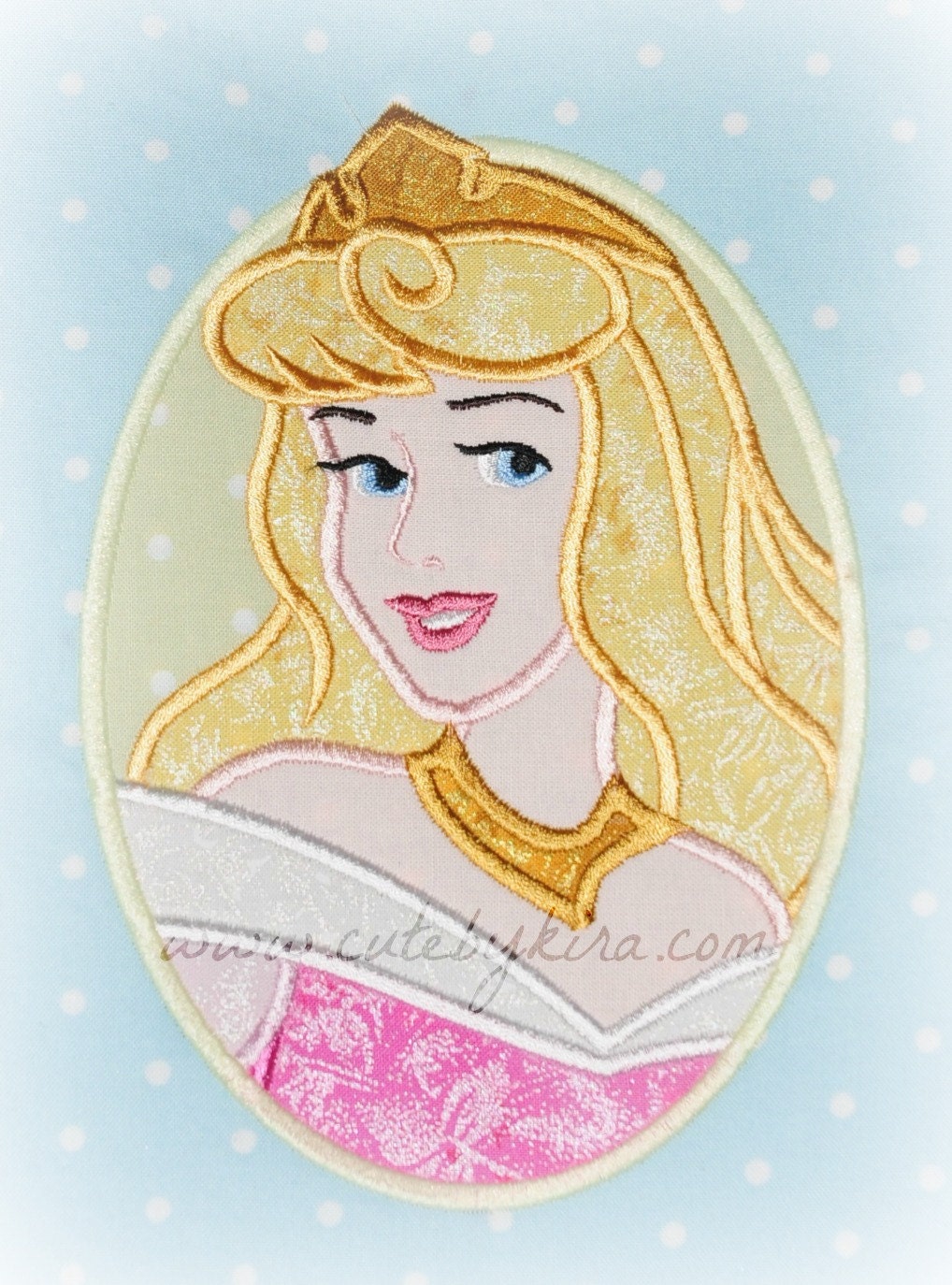 Sleeping Princess Applique Embroidery Design