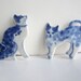 Kitten - Handpainted Delft Porcelain Brooch