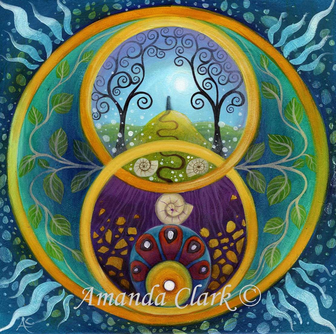 An art print of Chalice Well by Amanda Clark