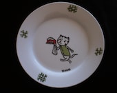 Hand paint porcelain dessert plate