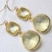 Gold Bridesmaid Earrings - Lemon Yellow Earrings - Boho Chic Earrigns - Colorblock Earrings - Gift - Avant Garde Earrings
