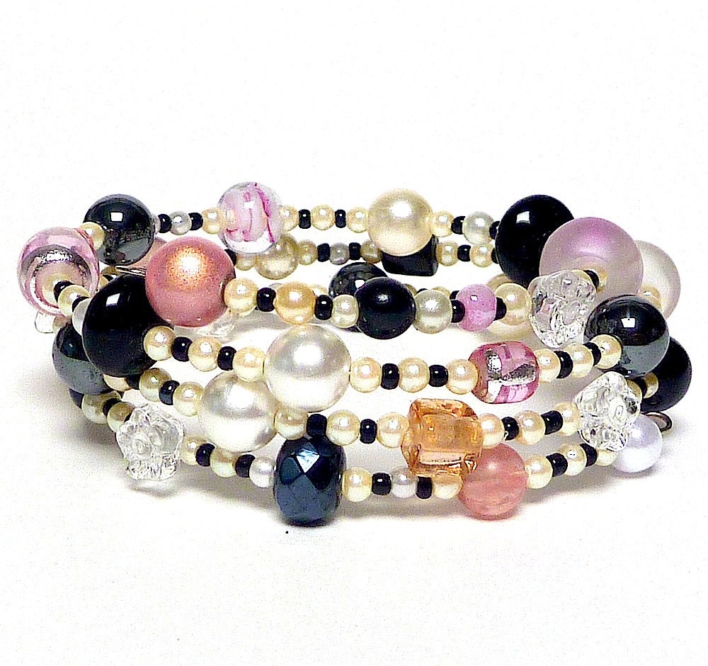 Coil Beaded Bracelet PHOEBE Beading Divas Fundraiser