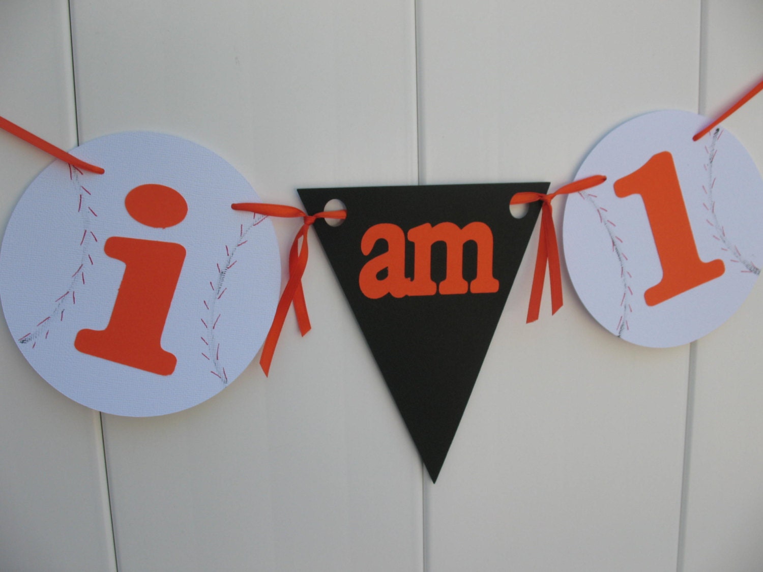 I'm 1 Baseball Banner - White Baseball