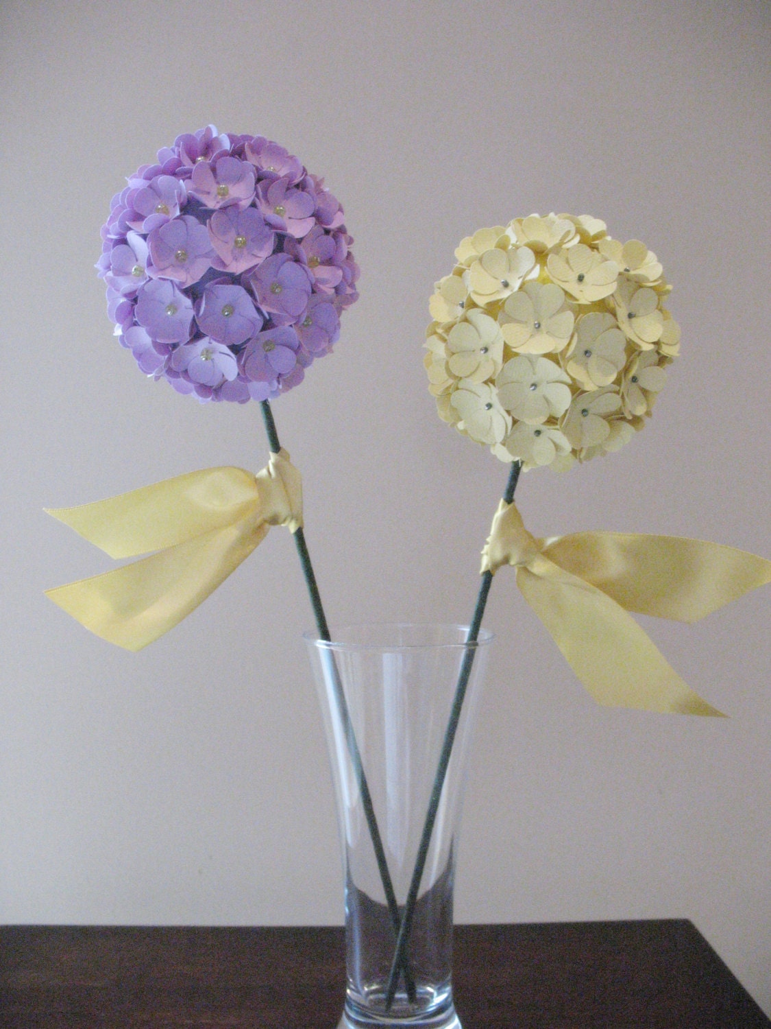 2 Globe Flowers Paper Flower Decor Centerpiece Il_570xn