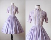 1950's dress - lilac lace 50's dress