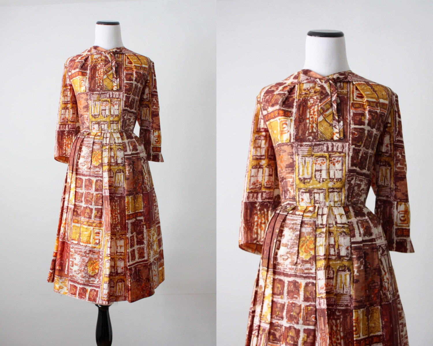 1950's parisian windows party dress