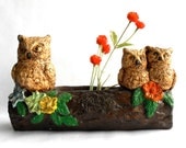 1970s Handmade Retro Owl Planter