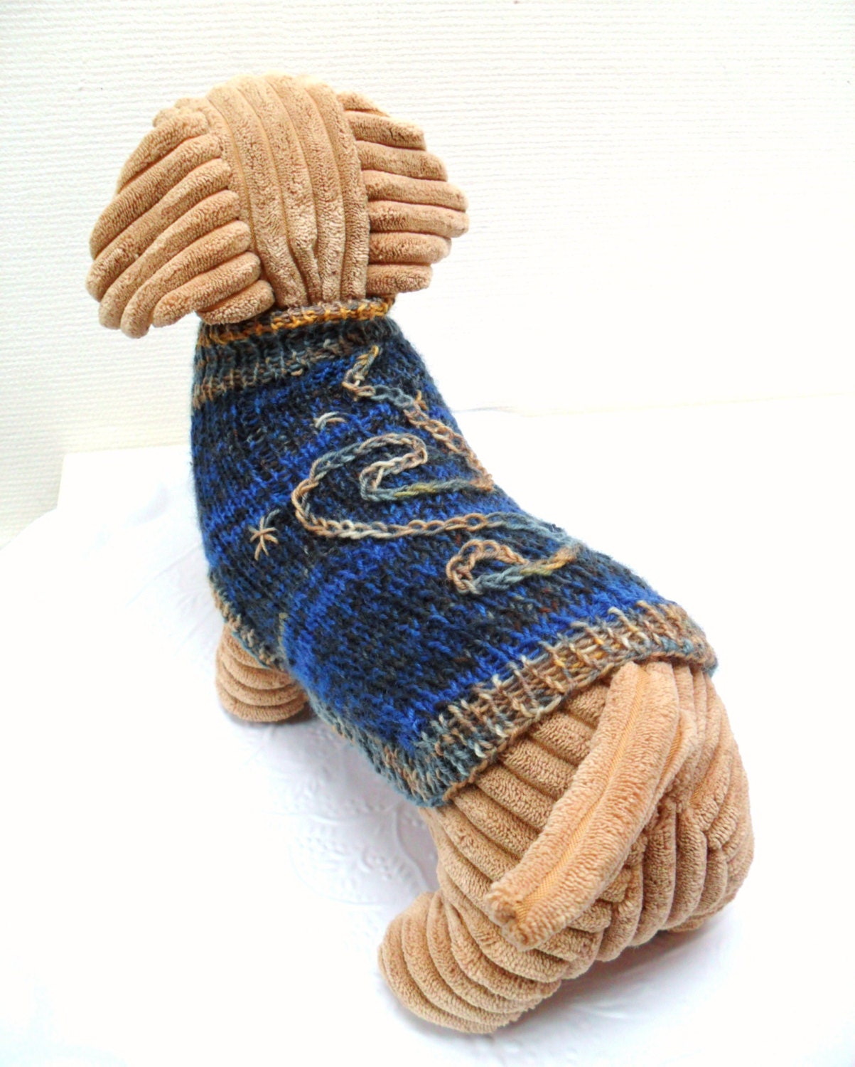 Dog sweater knitted - Van Dogh - Starry Night - Medium