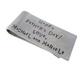 Hand Stamped Sterling Silver Money Clip