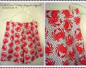 Swell Dame 1950s style women high waisted shorts crab print