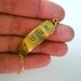 Inspirational Jewelry. Let go. ID bracelet. Gold monogram bracelet. Personalized brass bracelet. 14K gold fill chain. Medical ID tag.