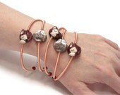 Adjustable Bracelet - Woodland Animal Bracelet - Adjustable Bangle - Owl - Fox - Hedgehog - Fawn - Bunny - Copper Jewelry