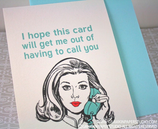 Hope I don't have to call-Single Birthday Card