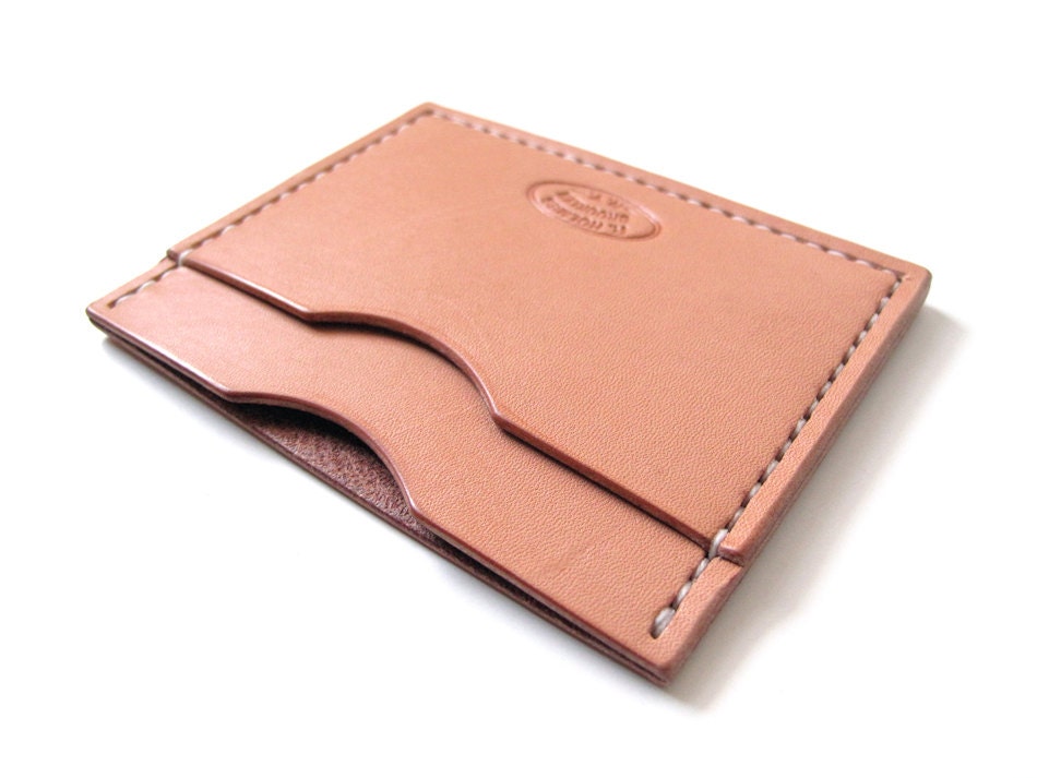 Two Pocket Flat Leather Wallet