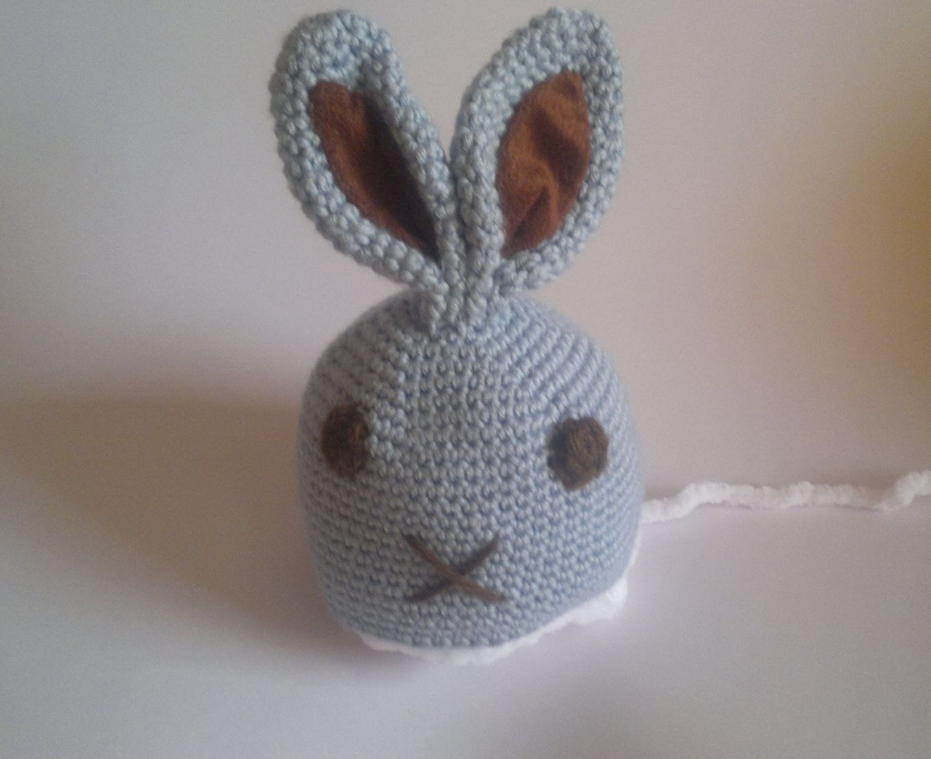 Alert Bunny Hat PDF PATTERN Hare Rabbit Crochet