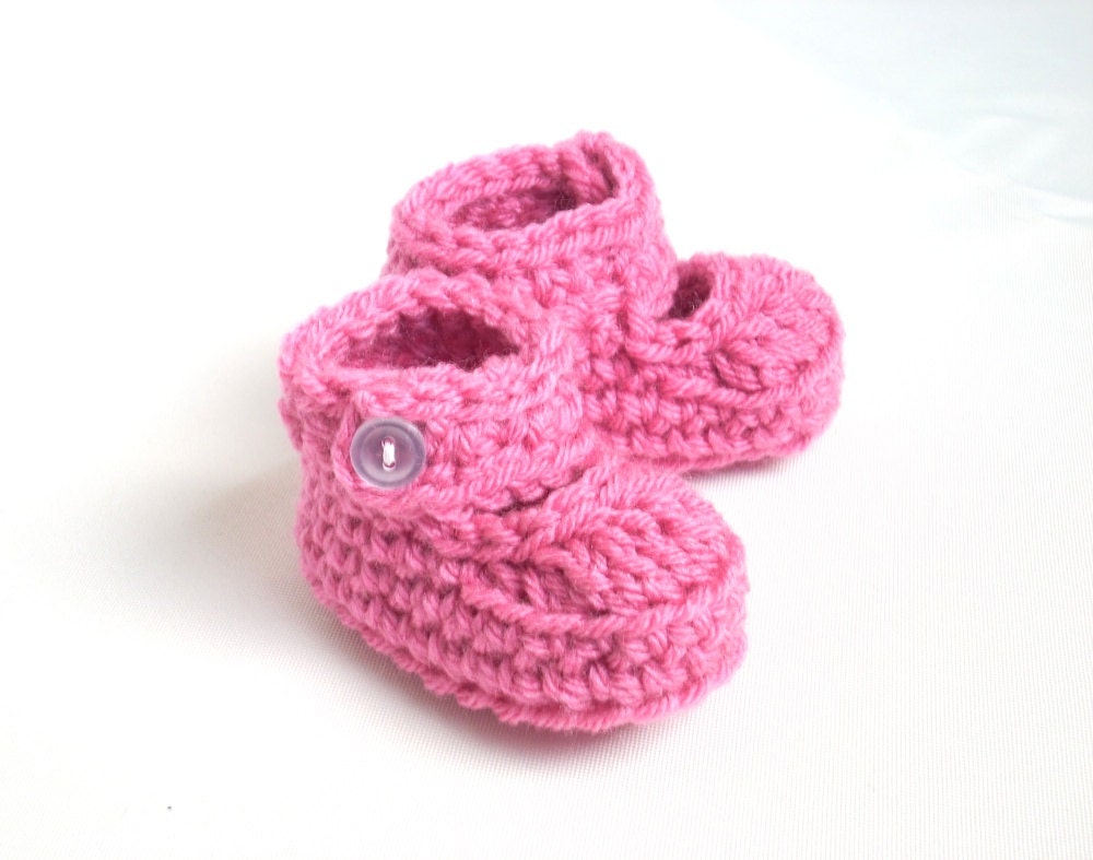 Baby Booties, Baby Maryjanes, Crochet Baby Booties