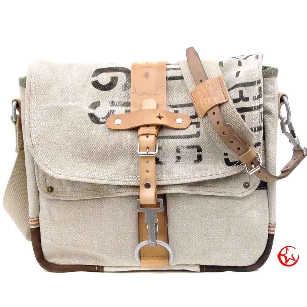 Canvas Messenger Bag // Upcycled and Handmade by peace4you - Model paul-2024