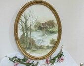 Oval Picture Scenery 1981 Home Interior