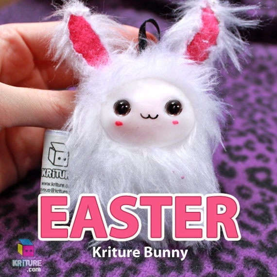 Easter - Kriture Bunny Kawaii plush rabbit white and cute Key Chain - Limited Edition